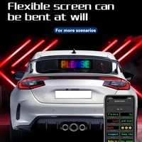 Panneau matriciel LED universel pour voiture USB 5V App Control RGB Pattern Digital Scrolling Message Soft Advertising Sign Board DIY New