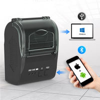 Imprimante thermique portable sans fil BT 58 mm, mini imprimante de reçus noir et blanc, compatible POS, code-barres, Linux, en stock