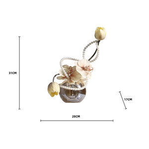 Designer moderne fait à la main avancé verre déco réaliste mixte petite fleur Art ornements <span class=keywords><strong>fleurs</strong></span> <span class=keywords><strong>artificielles</strong></span> détient l'eau vivante - Product Image 6
