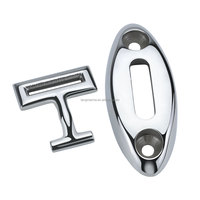 Quincaillerie d'amarrage pour yacht en acier inoxydable 316, avec poignée à sangle à fente large pour montage sur pont, base de montage assortie et finition polie