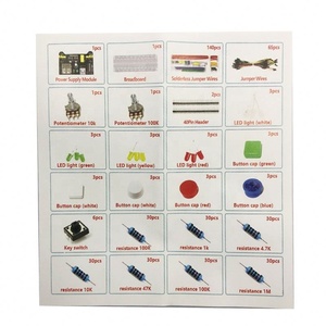 ชุดอุปกรณ์ DIY อิเล็กทรอนิกส์ ชุดเริ่มต้นสำหรับโปรเจกต์ DIY สำหรับ Arduino UNO R3 ชุดอุปกรณ์อิเล็กทรอนิกส์พร้อมบอร์ดทดลองแบบมีจุดเชื่อมต่อพร้อมกล่อง - Product Image 3