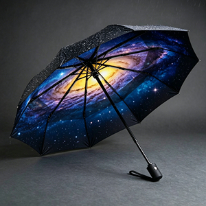 Chinese Umbrella Nylon Automatic Folding Windproof <b>Waterproof</b> Double <b>Canopy</b> Compact Travel Parasol Gift - Product Image 1