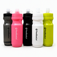 Bouteille d'eau de cyclisme en plastique durable et non toxique de 24 oz, type gourde à presser, pour VTT, vélo de route et sports cyclistes