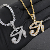 Pendentif Hip Hop Unisexe, Bijoux Fins, Charmes Sertis de Pierres, Plaqué Or et Argent, Charmes Yeux de Cheval pour la Fabrication de Colliers