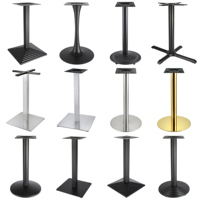 Pieds de table ronds modernes en fonte de fer, en acier noir, pour mobilier d'hôtel, DIY