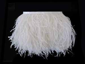 10-13 cm autruche <span class=keywords><strong>plume</strong></span> frange <span class=keywords><strong>pas</strong></span> <span class=keywords><strong>cher</strong></span> vente à la main Pluma De Avestruz garniture vêtements tissu dentelle pour fête danse robe décoration - Product Image 5