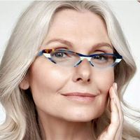 Lunettes de lecture anti-lumière bleue tendance 2024, montures triangulaires petites, colorées, à motif floral, pour femmes