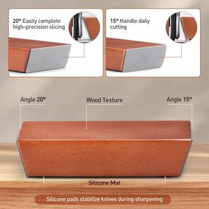 Kitchen Knife Sharpener Tool <b>Rolling</b> Knife Sharpener <b>Kit</b> with Diamond and Ceramic Discs and 15 & 20 Degree Magnetic Angle - Product Image 3