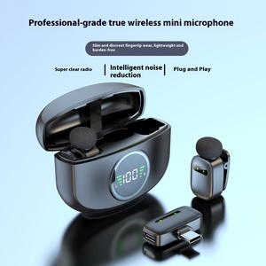 Chuyên nghiệp mini không dây Lavalier ve áo <span class=keywords><strong>microphone</strong></span> cho iPhone iPad <span class=keywords><strong>Android</strong></span> điện thoại cho phát sóng trực tiếp âm thanh video ghi âm vlog - Product Image 2