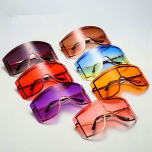 Gafas de Sol de Moda con Logotipo Personalizado para Mujer, Gafas de Fiesta Grandes, Protección UV400, Gafas de Sol de una Pieza, Gafas de Sol Extra Grandes con Protección UV400 para Mujer - Product Image 2