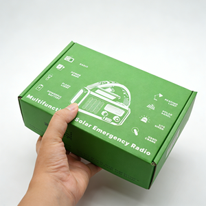 Radio Solar de Emergencia, Embalaje de Envío de la Marca 3C Electronics, Caja de Cartón Corrugado Tipo B/E, Opción de Caja de Correo con Tapa Plegable, Personalizada - Product Image 5