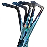 RSY RSY-LM Bâton de hockey sur glace professionnel léger 100% fibre de carbone, logo personnalisé, motifs de lame P28/P88, tailles SR/JR/INT/YTH