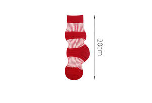 Chaussettes mi-hautes plissées rayées en <span class=keywords><strong>coton</strong></span> <span class=keywords><strong>pour</strong></span> femmes, toutes saisons, colorées - Product Image 5