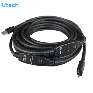 Extensor de refuerzo de señal activa, Cable de alimentación de extensión USB 3,0 A Micro B para cámara