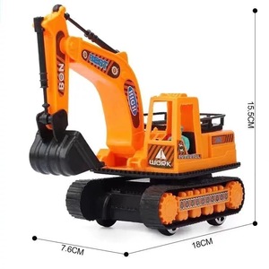 Grande voiture <span class=keywords><strong>jouet</strong></span> à inertie et à friction pour enfants, modèle de simulation de véhicule d'ingénierie à grue, idéal pour les stands de rue, cadeau pour garçons, en plastique - Product Image 2