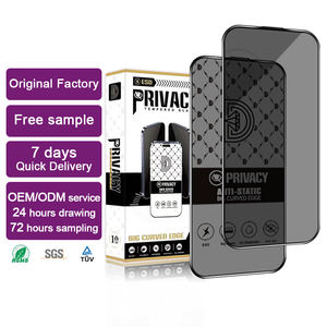 Dirigente per ordini diretti diamante dorato 9H ESD protezione dello schermo Privacy <span class=keywords><strong>pellicola</strong></span> in vetro temperato per <span class=keywords><strong>iPhone</strong></span> <span class=keywords><strong>12</strong></span> 16 Pro Max telefoni cellulari - Product Image 1