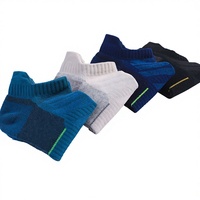 Chaussettes de course à la cheville pour femmes coussinées coupe basse marche-arc maille coton absorbant la sueur hommes soutien de Compression chaussettes de Sport