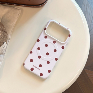 เคสโทรศัพท์ลายจุดน่ารักแบบแม่เหล็ก  วัสดุแบบด้าน  ดีไซน์ทันสมัย  ใช้ได้กับ iPhone 14 15 16 17 Pro  พร้อมฝาครอบป้องกัน - Product Image 3