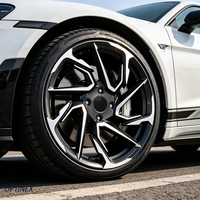 Jantes forgées personnalisées à face plate, finition usinée, 17 18 19 20 21 22 pouces, 4x100 5x112 5x114.3 5x120 pour Mustang Corvette JDM EV