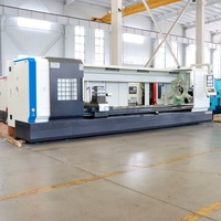 Tour CNC CK61100, machine à tourner CNC robuste à grande portée pour l'usinage d'arbres d'éoliennes