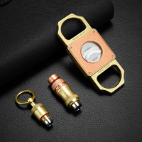 CIGARLOONG Luxury Portable 10-Piece Set Windproof Straight Briquet Sharp Scissors Large Calibre Embouchure Accessoires Cigares