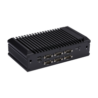 Qotom Q1020X Pentium 5405U Computadora sin ventilador integrada Dual 25G LAN 6 RS232 HD VGA USB SATA Linux Soporte Industrial Mini PC