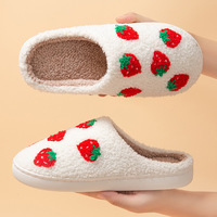 Chaussons en peluche avec motif de dessin animé mignon personnalisé pour femme, chaussons d'intérieur moelleux confortable et doux