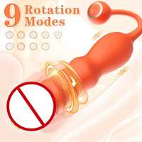 Vibrateur G-Spot pour femme adulte, rechargeable par USB, avec fonctions de poussée, de rotation et de télescopie, 9 fréquences, multi-vitesses, 100% étanche
