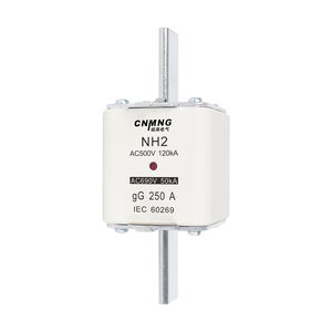 Fusible céramique en forme de couteau NH2, type Siemens, tube de fusible 200A-400A, double indication, à rupture rapide, série NH, 600V-1000V, 100kA - Product Image 2