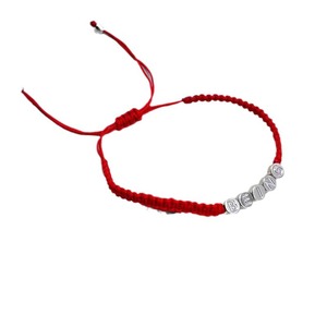 Pulsera de Cordón de Fibra de Acero Inoxidable con Letra, Roja, Ajustable, Joyería Tejida, Unisex, Regalo - Product Image 4