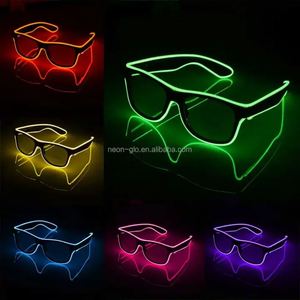 Lunettes LED néon lumineuses avec fil EL pour soirées rave, festivals de musique et esthétique cyberpunk - Product Image 5