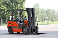 Chariot élévateur électrique Solreign CPD 3,5 tonnes, levage 5m, batterie lithium-ion, pour rayonnages hauts, certifié CE, avec déplaceur latéral électrique