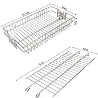 Panier de rôtissage universel en acier inoxydable pour barbecue, cage à brochettes plates pour poisson, poulet, légumes, outils de barbecue
