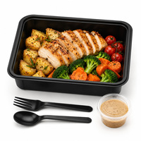 Contenants rectangulaires jetables personnalisables et en gros pour plats à emporter, barquettes alimentaires, boîtes à lunch compatibles micro-ondes
