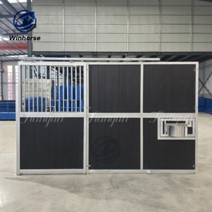 Box per <span class=keywords><strong>Cavalli</strong></span> da 12 Piedi con Porta Scorrevole, Elegante Contenitore Nero <span class=keywords><strong>in</strong></span> Bambù Massiccio per Stalle Equestri, Vendita Calda <span class=keywords><strong>in</strong></span> Olanda - Product Image 2