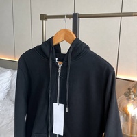 Ensemble de survêtement unisexe en coton 100% avec sweat à capuche zippé tricoté uni et pantalon de survêtement large, idéal pour l'activewear (OEM/ODM)