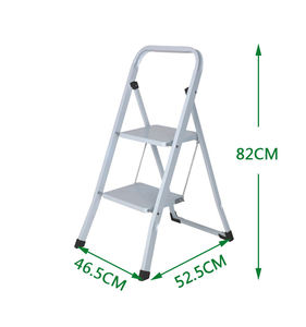 Modieuze Multifunctionele Metallic Roze Opvouwbare 2 Step <span class=keywords><strong>Ladder</strong></span> Met Leuningen - Product Image 3