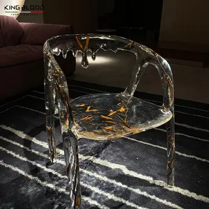 كرسي بذراعين بتصميم إيطالي كرسي فاخر لغرفة المعيشة كرسي أنيق من الكريستال لردهة المورد
