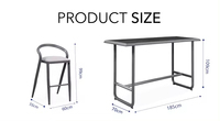 Ensemble table et chaises de comptoir de bar modernes meubles sur mesure pour jardin extérieur imperméable