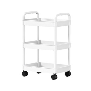 Large Plastic Trolley 3 Floors Movable <b>Storage</b> <b>Cart</b> For Kitchen Bedroom Home Organization Flexible Design Rectangle Shape - Product Image 5