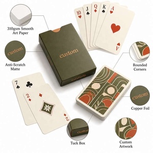 Cartas <span class=keywords><strong>de</strong></span> Juego Personalizadas para Restaurantes, Promocionales, <span class=keywords><strong>de</strong></span> Póker, Resistentes a los Arañazos, con Laminado Mate, <span class=keywords><strong>de</strong></span> Papel Artístico, Selectivas - Product Image 5