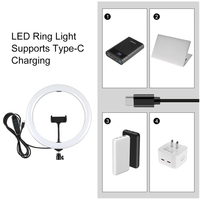 2026 Lampu Ring LED 3 Mode Tipe-C dengan Tripod Ringan, Pasokan Pabrik, Laris untuk Vlogging, Video, dan Siaran Langsung