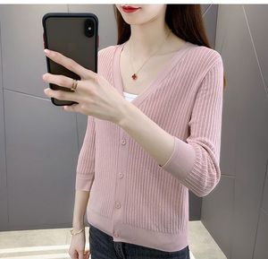 Chaqueta de punto para mujer, chal fino de primavera y verano para mujer, ropa exterior, camisa corta versátil con protección solar, Top hueco - Product Image 2