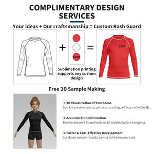 사용자 정의 키즈 래쉬 가드 탑 UPF 50 청소년 소년 소녀 긴 소매 빠른 건조 서핑 수영 래쉬가드 셔츠 스판덱스 폴리 에스터 - Product Image 4