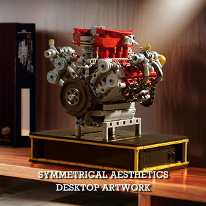 JIE-STAR 33001 machines électriques <span class=keywords><strong>V12</strong></span> galvanoplastie Texture <span class=keywords><strong>488</strong></span> moteur enfants assemblage blocs de construction véhicules jouets modèle - Product Image 2