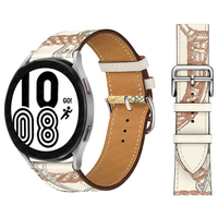 Bracelet de montre en cuir respirant de luxe pour Watch 4/5/6 20 mm 22 mm, bracelet de montre intelligente