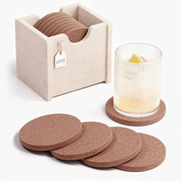 Lot de 8 sous-verres et sets de table en feutre tout-en-un pour bureau, 11 couleurs personnalisables et mixables, résistants, antidérapants, écologiques et réutilisables