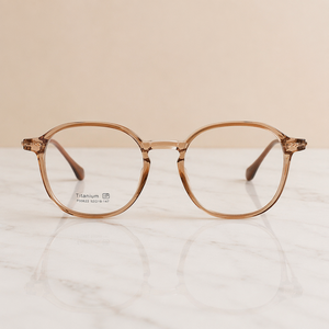 Montures de lunettes rétro en titane mélangé de haute qualité, miroir plat, ultra-lé<span class=keywords><strong>g</strong></span>ères, artistiques, vente en gros - Product Image 1