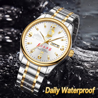 Montre-bracelet pour homme, boîtier en alliage de 36 mm, étanche 30 m, montre à quartz pour homme, bracelet en acier inoxydable