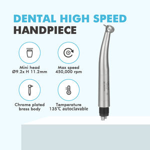 UBlite 치과 소형 헤드 고속 핸드피스 전자 발전기 LED 4 홀 치과 실험실 어린이 핸드 피스 용 미니 헤드 - Product Image 4